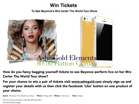 Win A Pair of Tickets to Beyonce's Ms Carter The World Tour
